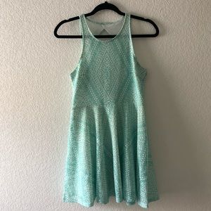 Aeropostale teal knit pattered dress